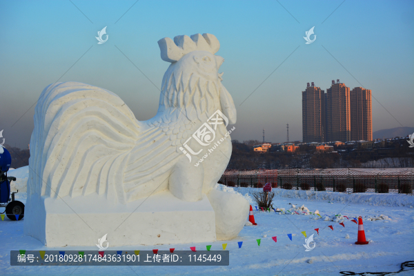 吉林松花江畔雪雕