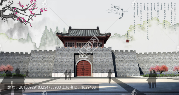 古建城門樓
