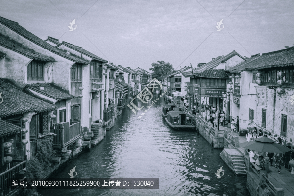 蘇州民居情懷黑白照