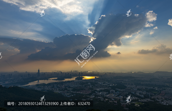 紫金山上看南京