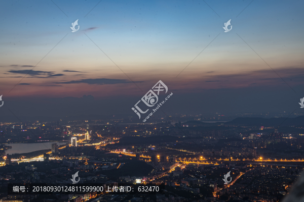 紫金山上看南京夜景