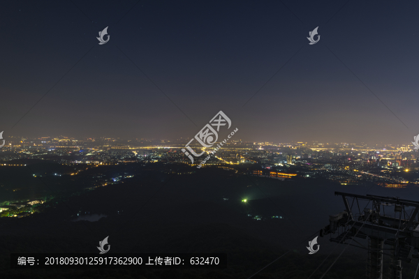 紫金山上看南京夜景