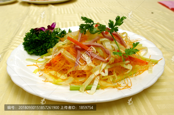 椰菜粉絲爆火鴨絲