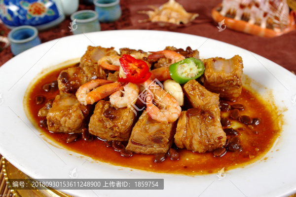 鮮蝦面豉排骨