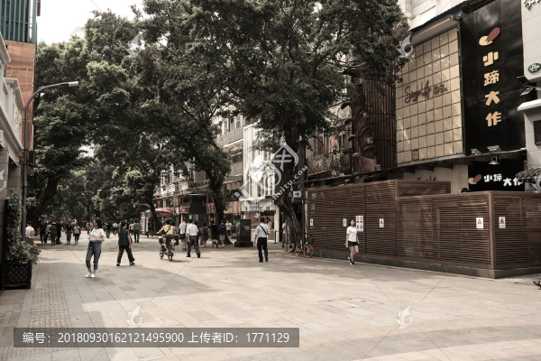 老廣州騎樓建筑照片