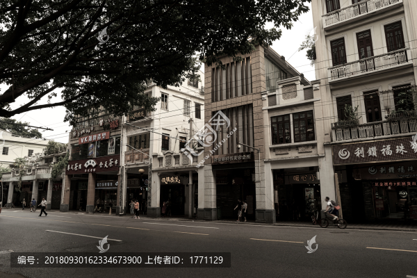 老廣州騎樓建筑照片