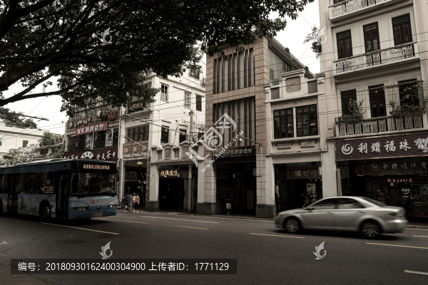 老廣州騎樓建筑照片
