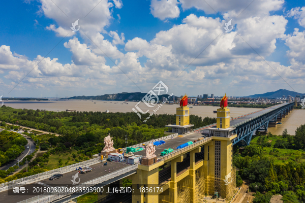 南京長江大橋最新航拍圖