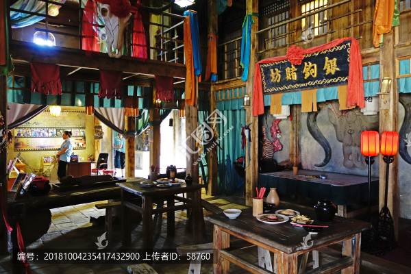 西部影視城銀鈞賭坊內(nèi)景