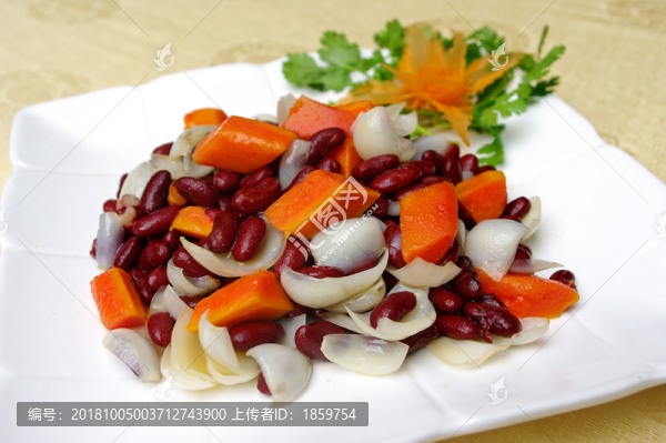 紅腰豆百合炒木瓜