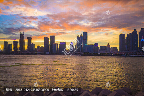 青島浮山灣晚霞