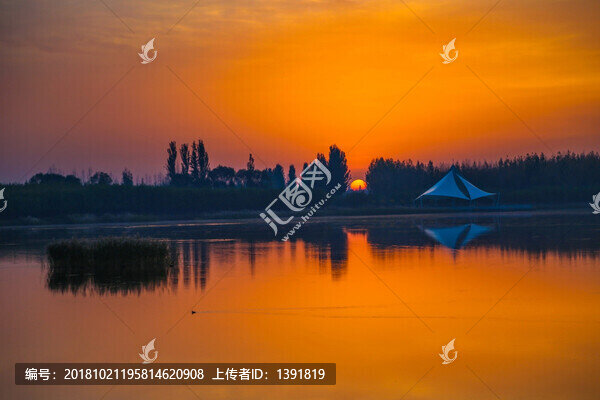 巴彥淖爾潤昇湖日出
