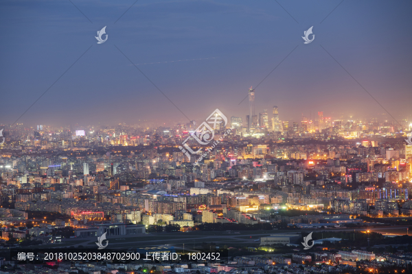 俯瞰北京城市夜晚風(fēng)光