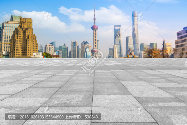 上海金融區(qū)建筑和地磚路面