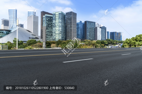 杭州錢江新城和柏油馬路