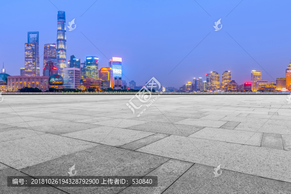 地磚路面和上海高端建筑寫字樓