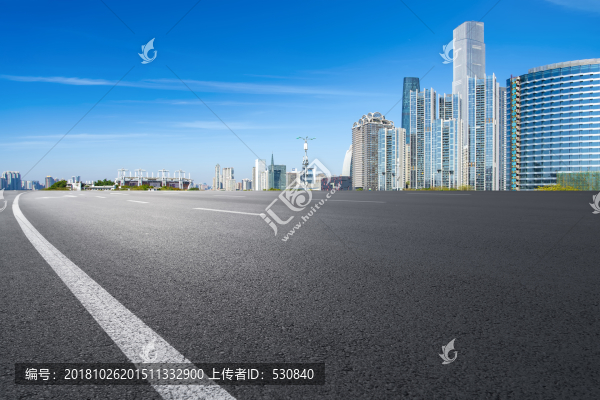 瀝青路面和上海外灘高端寫字樓