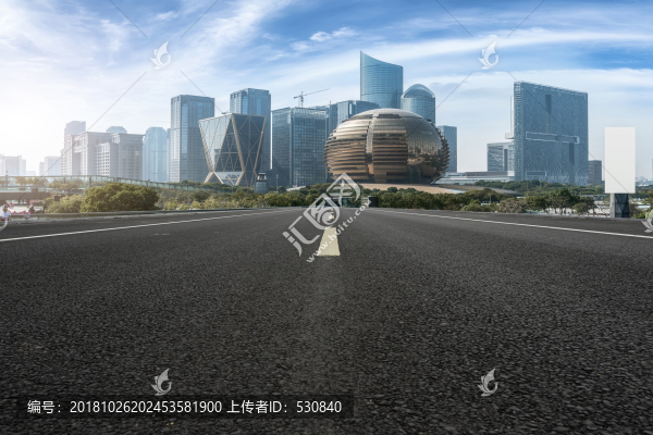 地面劃線和杭州錢江新城