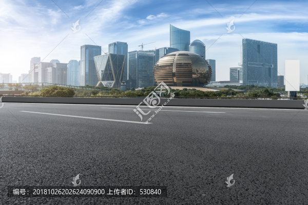 地面劃線和杭州錢江新城