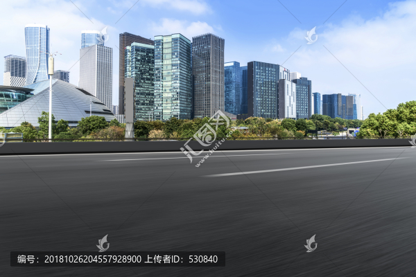 瀝青路面和杭州錢江新城天際線