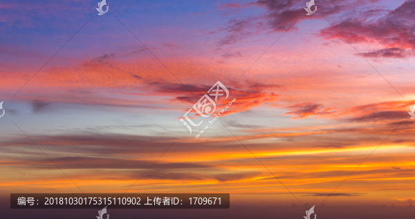 傍晚落日彩霞晚霞