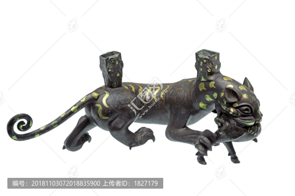 錯金銀虎噬鹿銅屏風(fēng)座