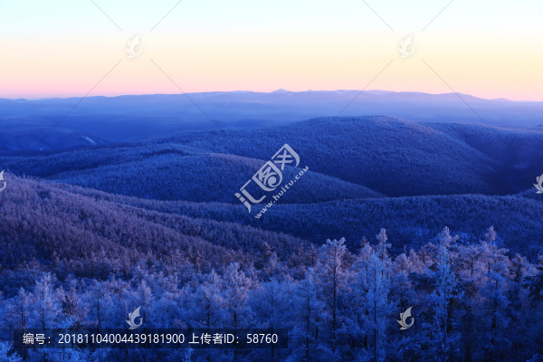 林海雪林夕照