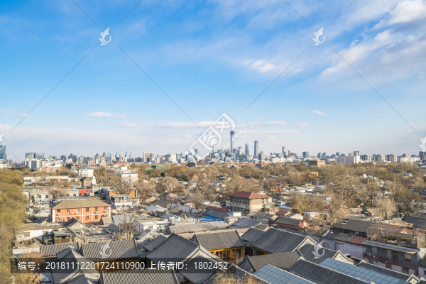 鐘鼓樓遠(yuǎn)眺北京城市風(fēng)光