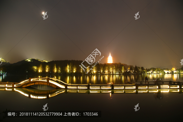 杭州西湖夜景