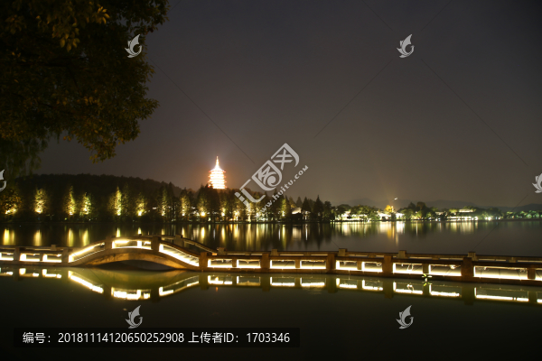 杭州西湖夜景