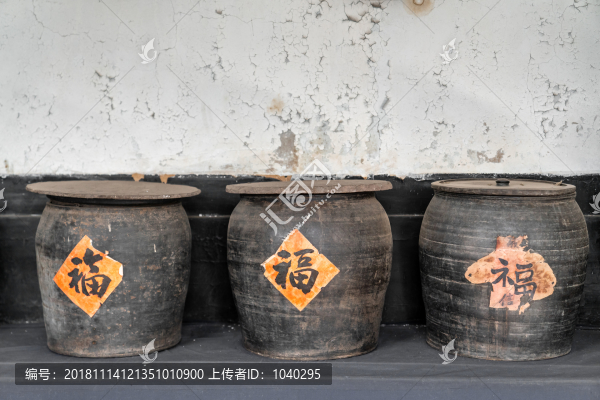中國(guó)山西省喬家大院古時(shí)候的廚房