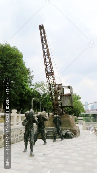 無(wú)錫運(yùn)河碼頭場(chǎng)景雕塑