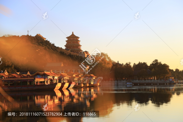 秋天早晨的頤和園