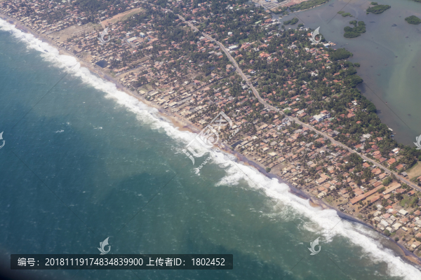 飛機(jī)上俯瞰海島