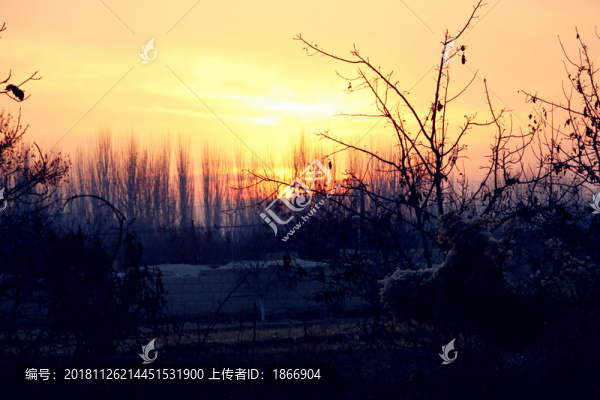 鄉(xiāng)村日落美景