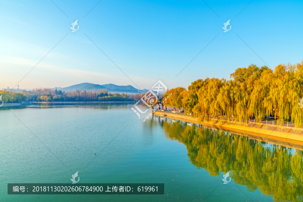 唯美湖景金秋南陽湖