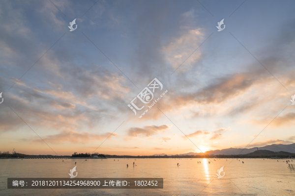 頤和園夕陽(yáng)晚霞