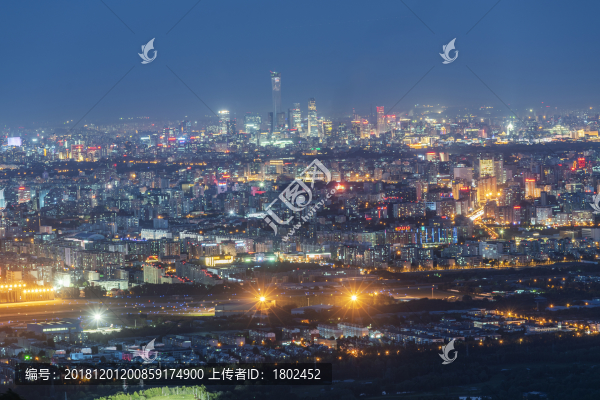 俯瞰北京夜景