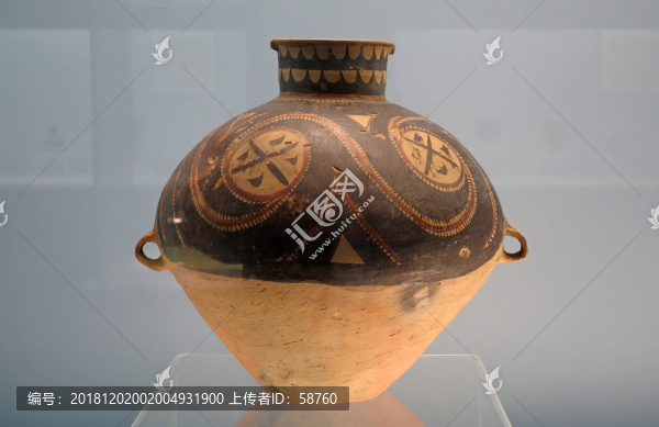 彩陶圓圈紋壺