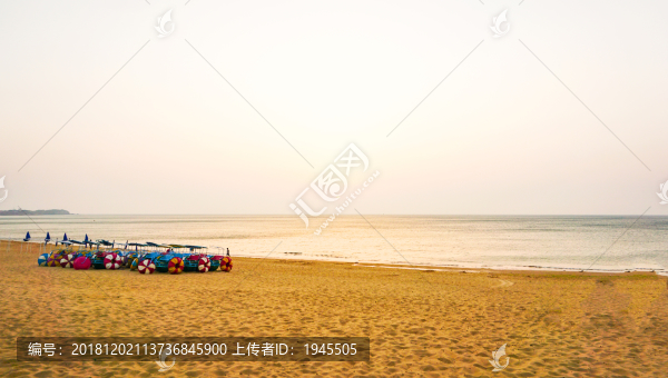 威海金海灘浴場日落風(fēng)光