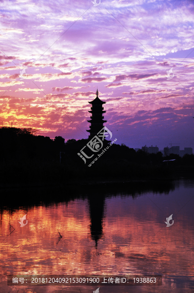 萬(wàn)壽塔晚霞