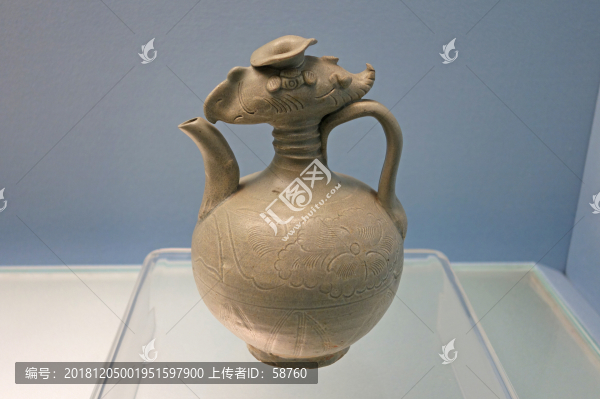 西村窯青釉鳳首壺