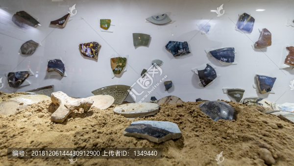 仿考古現(xiàn)場碎陶片