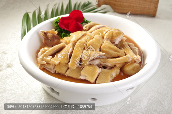 隔水蒸雞