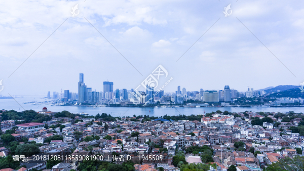 廈門鼓浪嶼島上全景