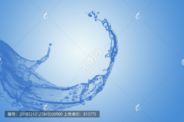 翻卷水紋