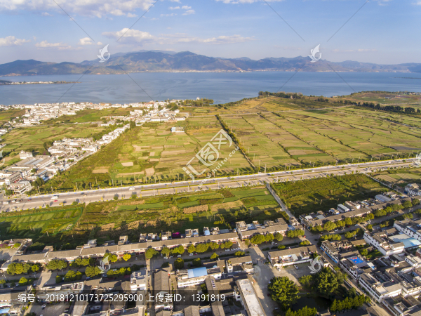 航拍蒼山洱海