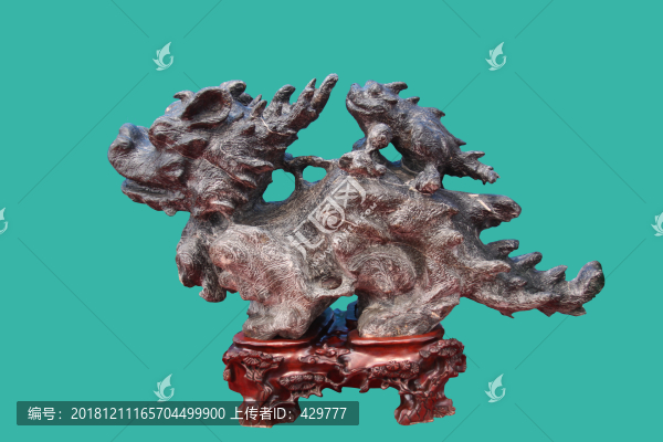 靈璧石麒麟送子