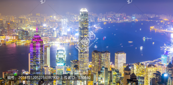 香港地標建筑夜景