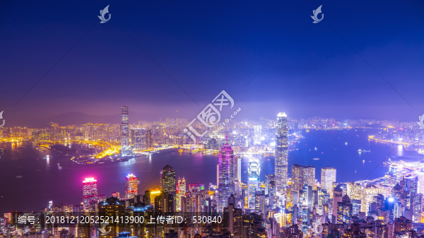香港摩天大樓夜景